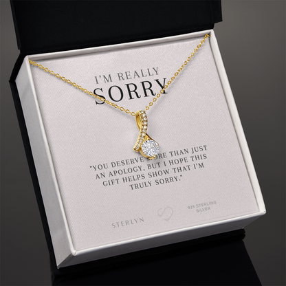 I’m Really Sorry Gift Card , You Deserve More Than Just An Apology,Alluring Beauty Pendant