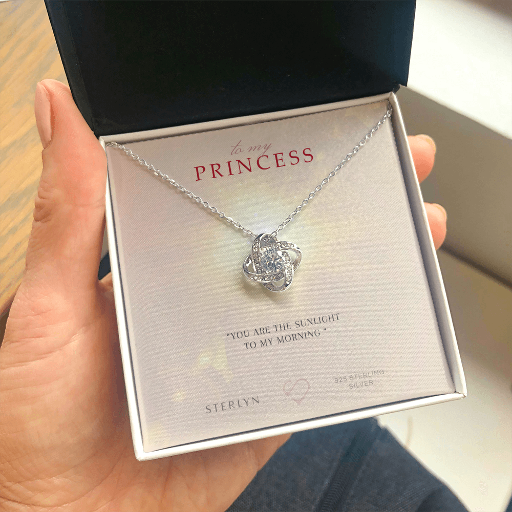 To My Princess-You Are The Sunlight,Love Knot Pendent