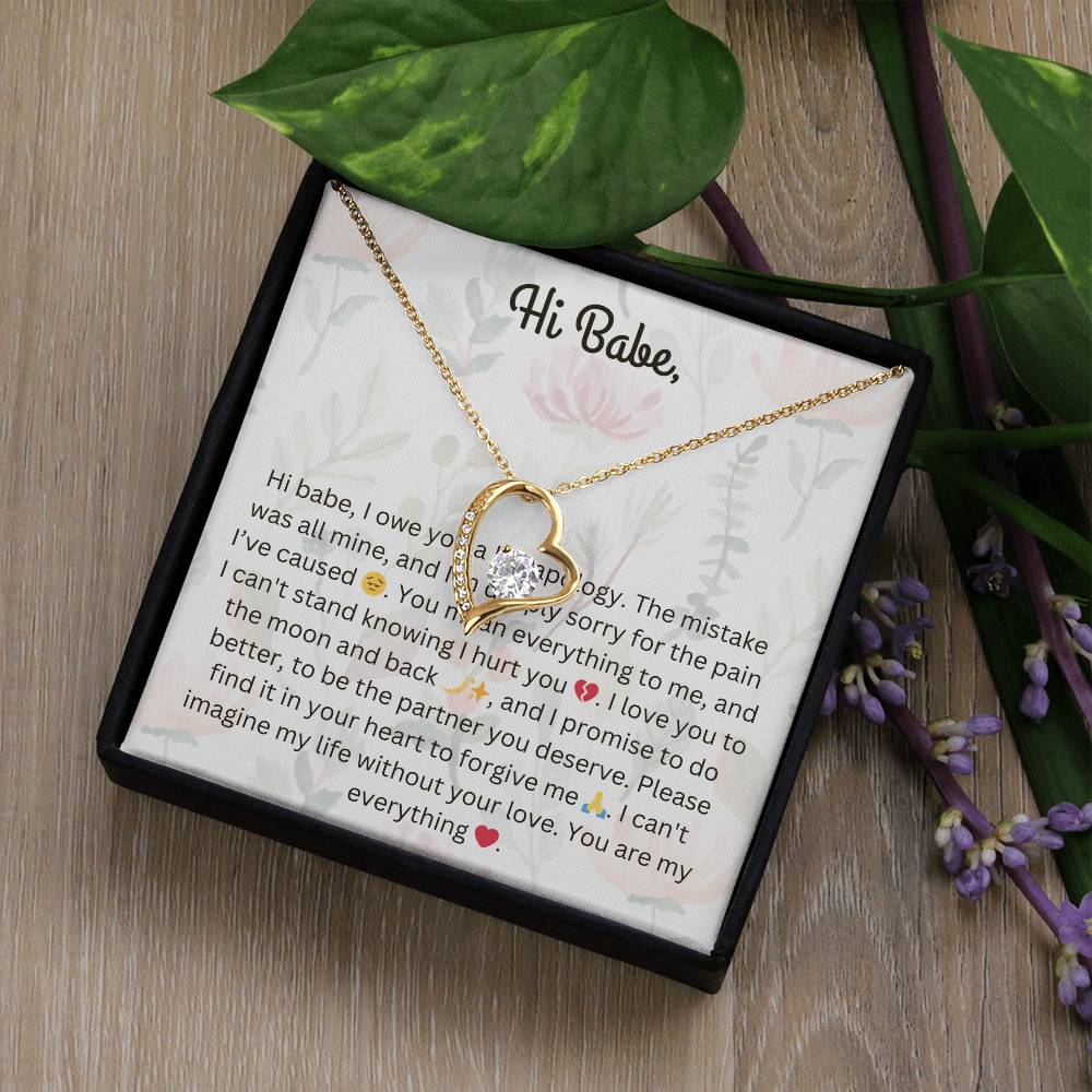 Sorry Gift For Girlfriend - 925 Sterling Silver Forever love Necklace