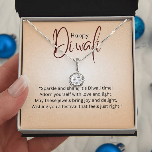 Diwali Wishes Gift: A Timeless Gift to Celebrate Light and Love - 925 sterling Silver Eternal Love Pendant