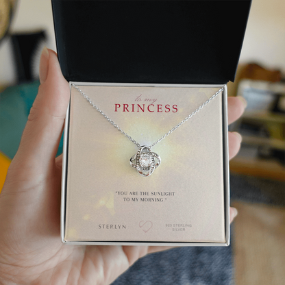 To My Princess-You Are The Sunlight,Love Knot Pendent