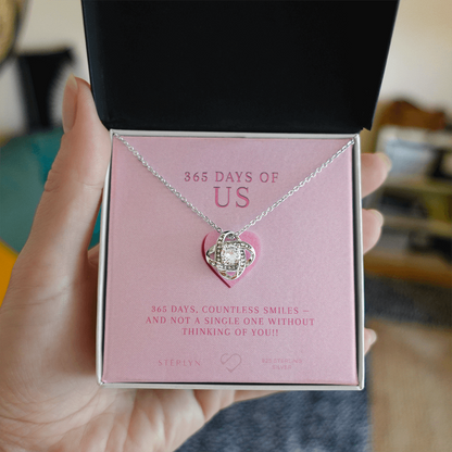 365 days, countless smiles,Love Knot Pendant