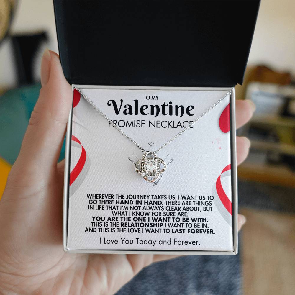 Valentine Gift For Her - Love Knot Promise Pendant