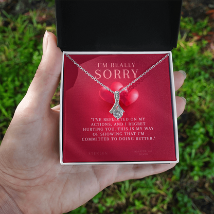 I'am Really Sorry Gift For Her - I've Reflected On My Action,Alluring Beauty Pendant