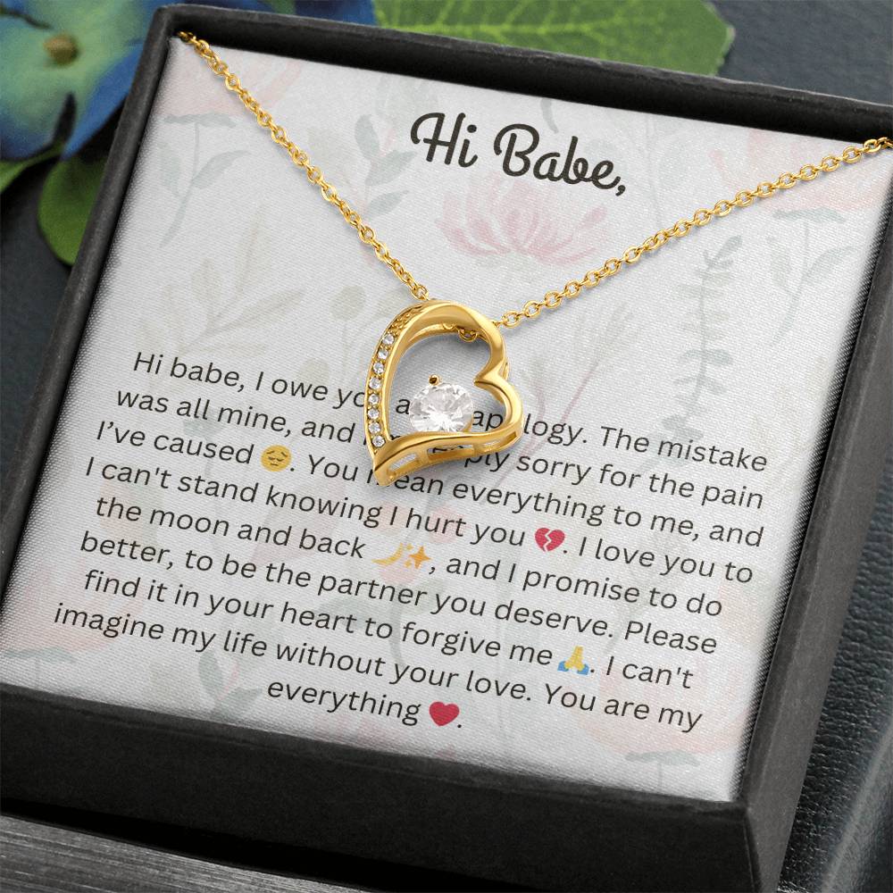 Sorry Gift For Girlfriend - 925 Sterling Silver Forever love Necklace