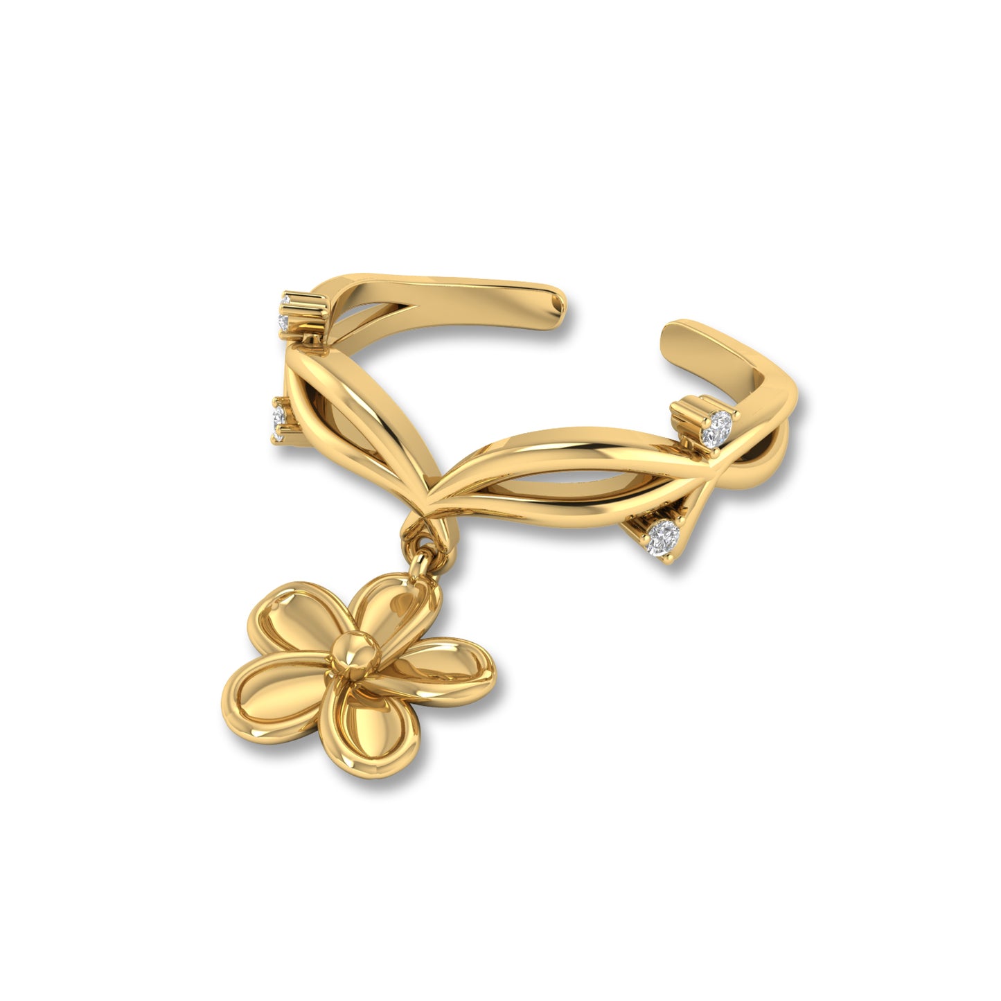 FLORAL CHARM RING