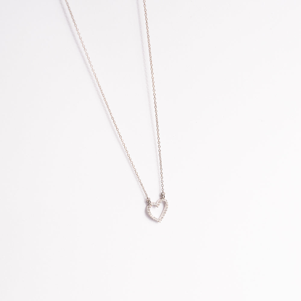 Heart Shape Silver Necklace For Womens | 925 Silver Pendant Chain Set |  Silveradda