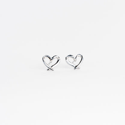 HOLLOW HEART STUDS