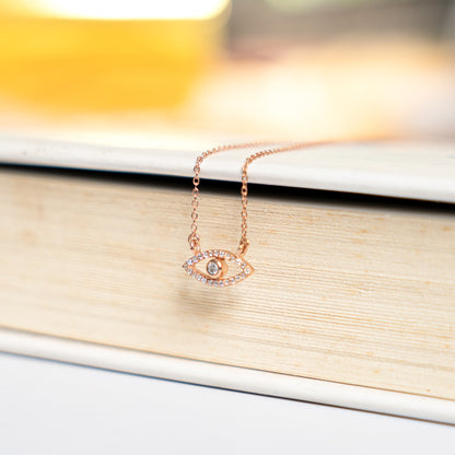 ROSE GOLD EVIL EYE PENDANT