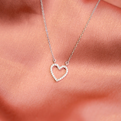 SILVER ROMANCE HEART PENDANT