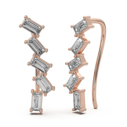 ZIG ZAG LOVE EAR CLIMBERS