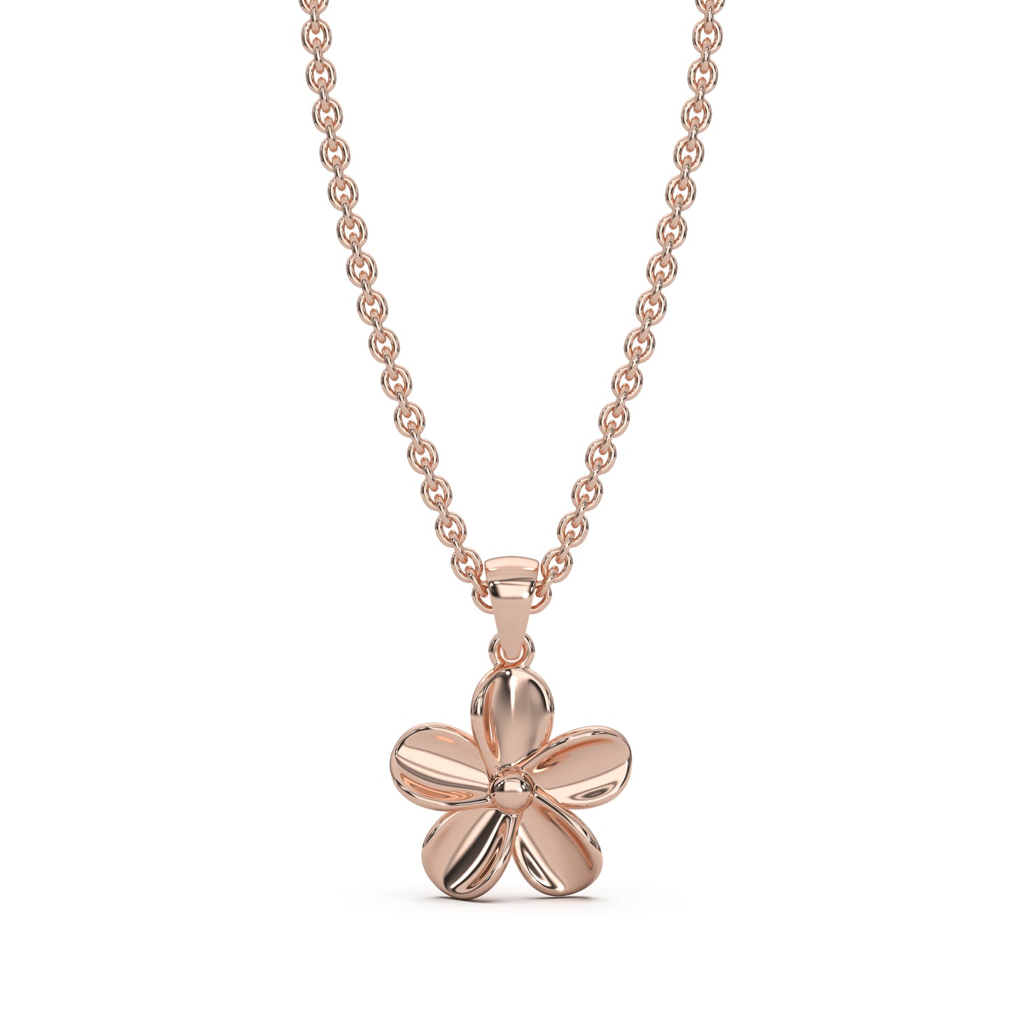 ROSE GOLD FLORAL PENDANT