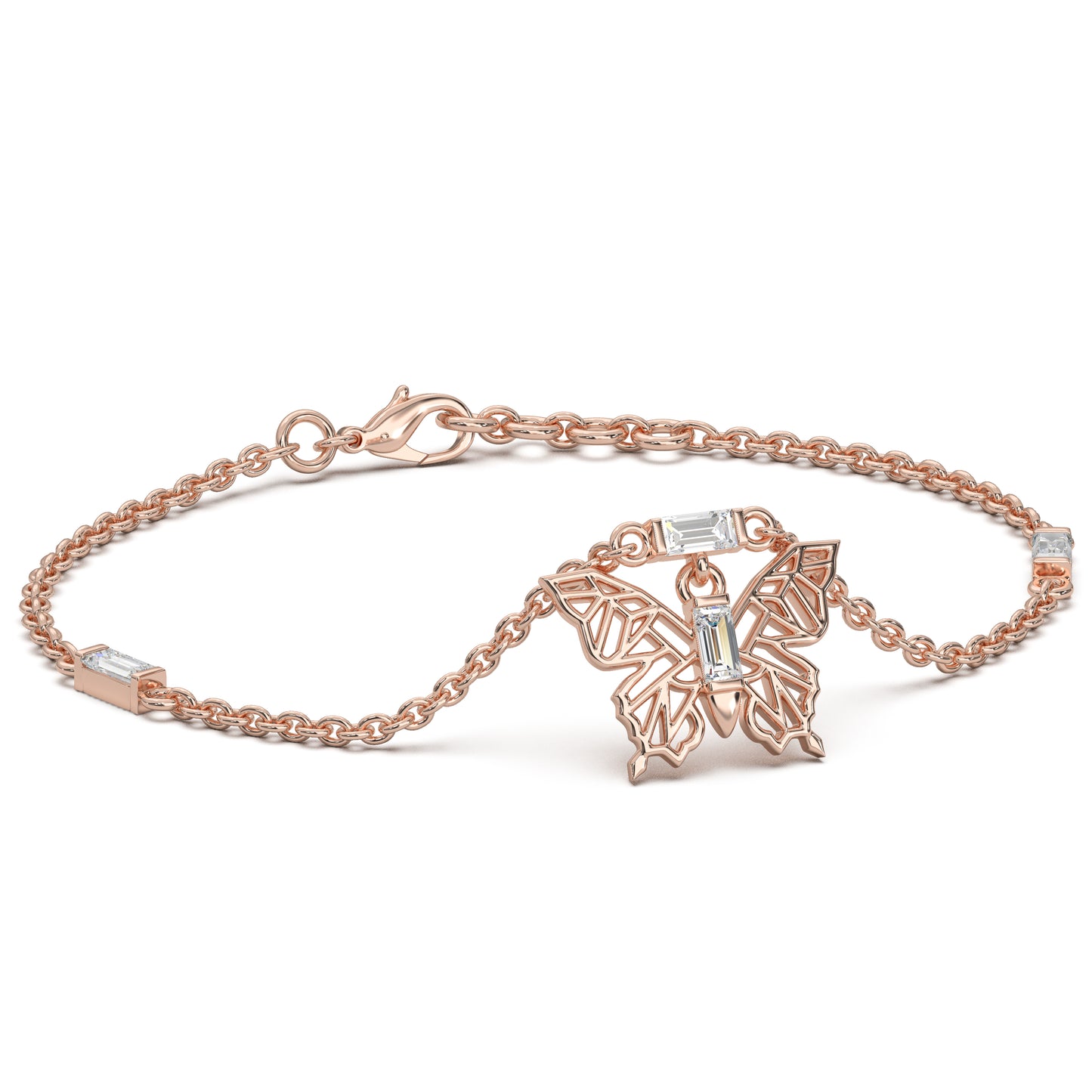 Butterfly charm bracelet