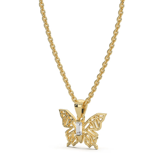 BUTTERFLY BAGUETTE PENDANT