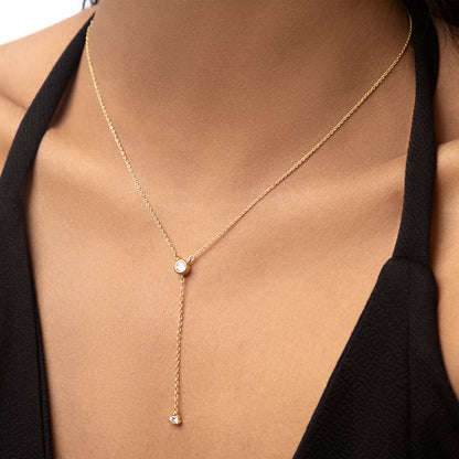 SOLITAIRE DROP NECKLACE