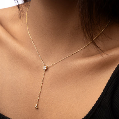 SOLITAIRE DROP NECKLACE